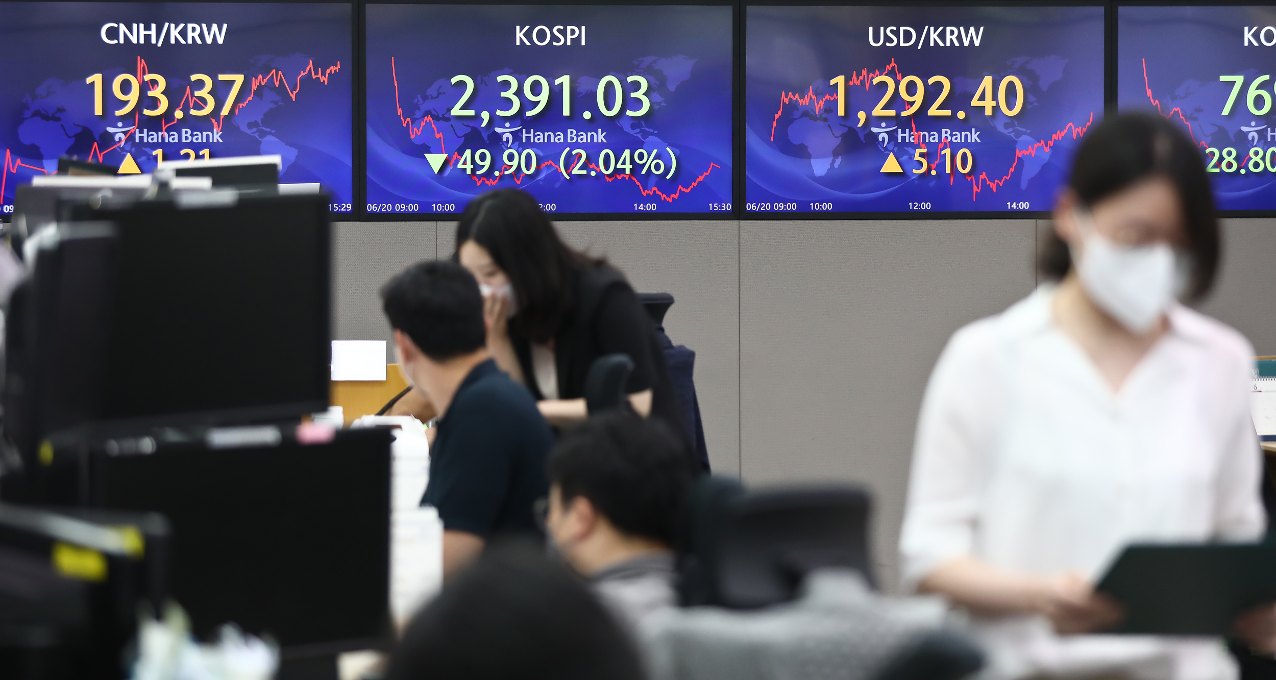 하나은행 딜링룸 코스피 코스닥