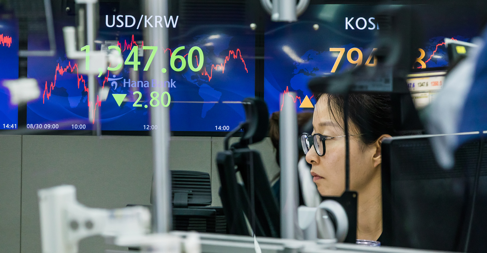경제;금융;환율;고환율;달러환율;하나은행딜링룸;고물가;경제적어려움