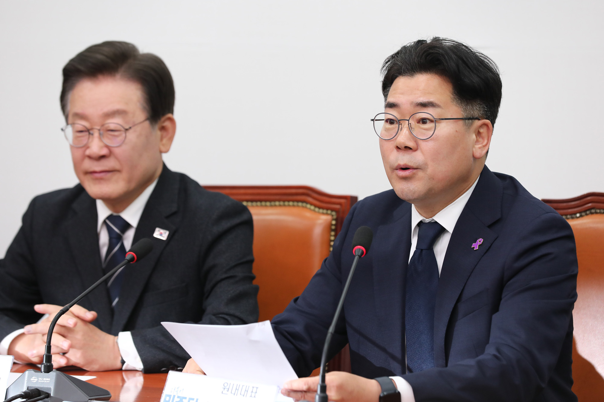정치;국회;더불어민주당 최고위원회의;이재명;박찬대